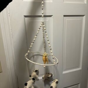 Adorable Cream and Yellow Bunny Baby Mobile